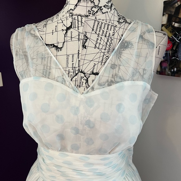 Geode Sleeveless Polka Dot Dress - Picture 2 of 12